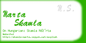 marta skamla business card